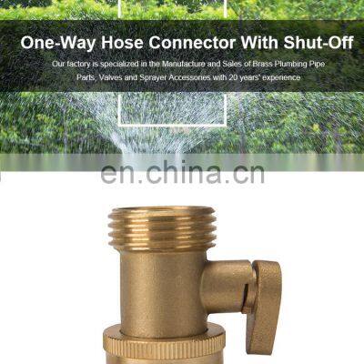 Garden Heavy Duty Brass One Way Water Hose Connector photo-5