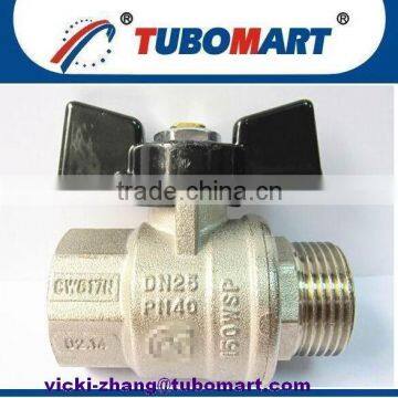 Ball Valve Brass CW617, PN 25 brass ball valve manufacturer for wholesaler