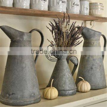 pastoral metal bucket,zakka milk tin pot,faded charm flower vase