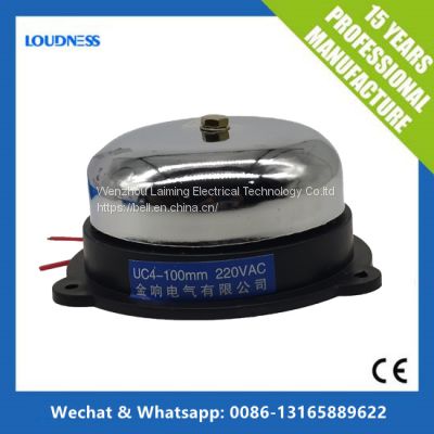 UC4-100mm Dia. 4 inch Stainless Steel Round Electric Alarm Bell Ring Bell AC220V