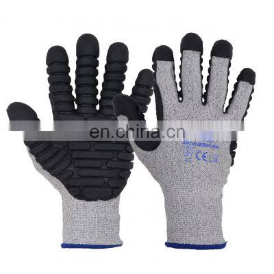 HANDLANDY High quality  TPE coated HDD1079 dipping nitrile smooth smooth rubber cut level 4,work glove