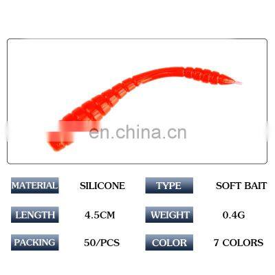 New Design 4.5cm 0.4g Worm Bait 50pcs in a Bag Soft Lure photo-3