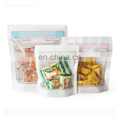 Customized Food Grade Reusable Bottle Shape Stand up Bags Mason Jar Stand up Pouch with Zipper for Dried Food Candy