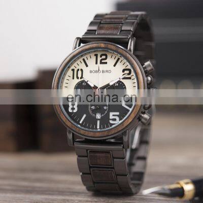 BOBO BIRD Brand Own Logo Wood Business Watch With Waterproof Luminous Clock Mechanical Automatic Watch Luxury photo-2