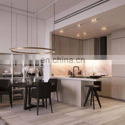 Modern DesignShaker Style Kitchen Cabinet Painting Lacquer Melamine Finish Kitchen Cabinets photo-4