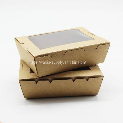 Compostable Custom Disposable Kraft Paper take out food Container