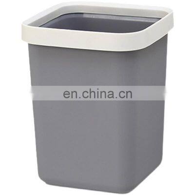 cheap simple high fashion plastic open top garbage can PP plastic trash can