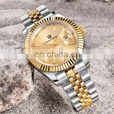 PAGANI DESIGN 1645 High Quality Gold Wrist Watch Stainless Steel Automatic Luxury Men Watch Numeric photo-5