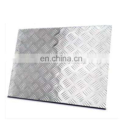 Factory Price 5 bars Diamond Aluminum Checkered Plate 1050 1100 3003 5052 Embossed Aluminum Sheet