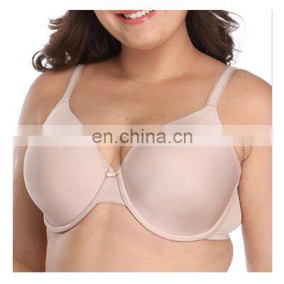 Plus Size D Cup E Cup Invisible Push Up Bra Breathable Strapless Seamless Bra Front Buckle Closure