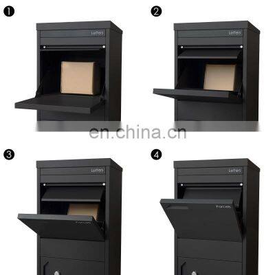 Metal Wood Grain Custom Colour Standing Parcel Drop Box