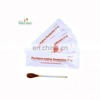 povidone iodine medical cotton swab stick