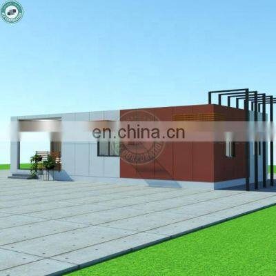 Modern Container House Plans 2 Bedroom Built-in Kitchen Modular Homes Container House with Toilet and Bath