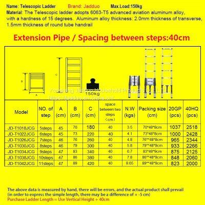 Single Telescopic Ladder Add Length Extension Pipe photo-2