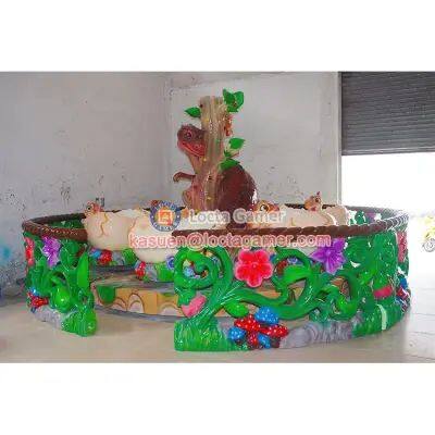 Zhongshan Tai Le Play Children's Small and Medium-sized Coffee Cup Play Equipment Rotating Coffee Cup Self-control Dinosaur Rotating Cup Flying Chair photo-2