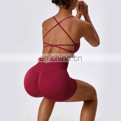 Seamless Fitness Backless Gym Bras Custom Sexy Push Up Sports Sweat Wicking Tops 87nylon 13spandex photo-5