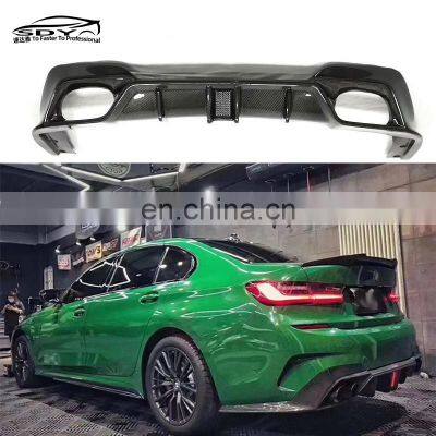 G20 M Tech Carbon Fiber CMS Style Rear Diffuser With Light Rear Bumper Lip Rear Separator For BMW 3 Series G20 photo-2
