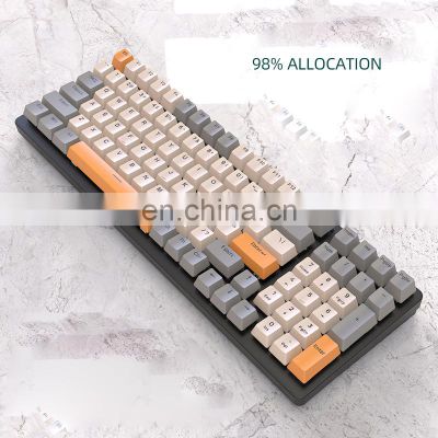 ergonomic rgb led colored gamer teclado computer laptop bluetooth wireless usb gaming computer accessories mechanical keyboard