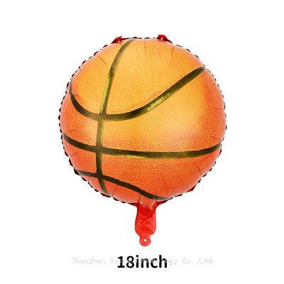 18-Inch Multi-Sport Foil Balloons - Helium-Filled for Birthday & Sporting Event Decor
