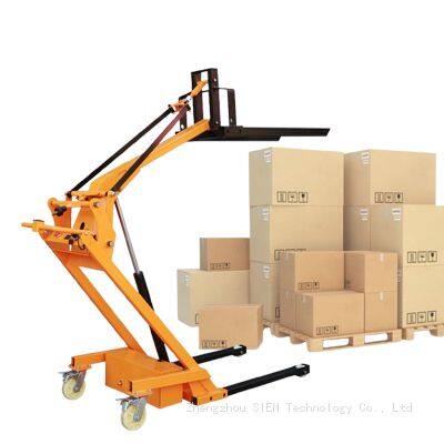 Portable Electric 500Kg 700Kg Folding Lift Load Warehouse Stacker Crank Arm Hydraulic Forklift Trucks
