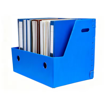 PP Stationery Box, PP Corrugated Document Organizer Box – Foldable & Moisture-Proof File Storage Solution