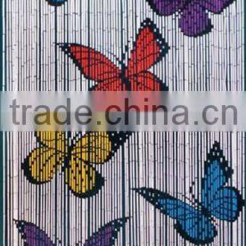 High quality best selling Bamboo Door Curtain with Butterflies on White Background in Viet Nam