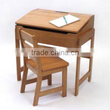 Child's Slanted Top Desk and Chair Kid's Study Desk and Chair