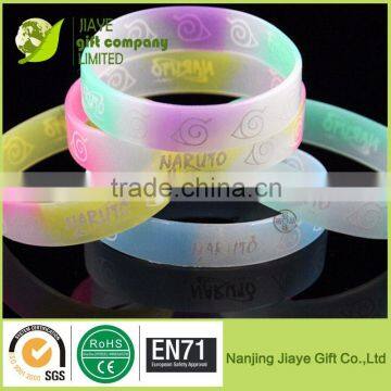 2015 Jiaye high quality glow in the dark silicone bracelet