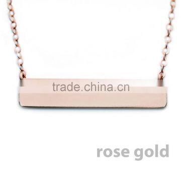 Stainless Steel Gold Name Plate Necklace Custom necklace Rose Gold