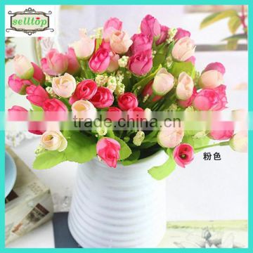 20cm 15 heads rose bud wholesale artificial flowers                        
                                                Quality Choice