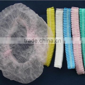 2016 hot sales nonwoven disposable doctor bouffant cap disposable head cap CE ISO FDA