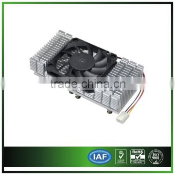 Extruded aluminum heatsink with fan