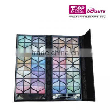 Fashion lace packaging unique finsh shape 128 color eyeshadow palette