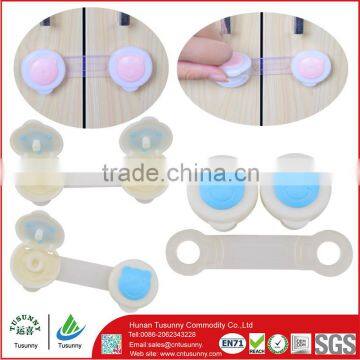 ABS+pvc baby safety home products Baby safety drawer locks with strong adhesive