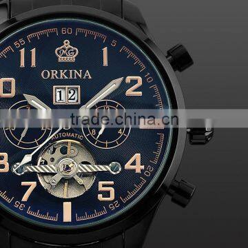 Men's Classical Automatic Wrist Watch Luxury Automatic Watches Real Leather Watch High Quality WM372 photo-4