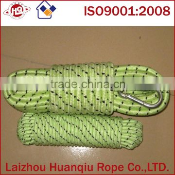 fluorescent green 3/16 inch glow in the dark rope ,pp braided rope