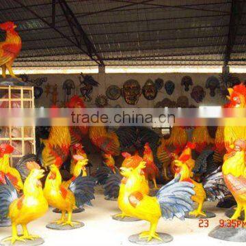 FRP rooster statue