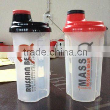 two cap shaker bottle/100% leak proof/BPA FREE