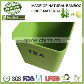 Best seller square bamboo fiber canister,bamboo fiber food storage box