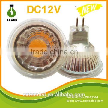 DC12V Low volt spot lamp mr16 cob 4w quartz glass ce saa approved led spotlight