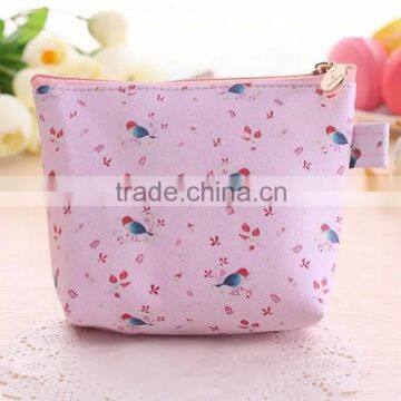 2015 new design colors canvas cosmetic bag for stock