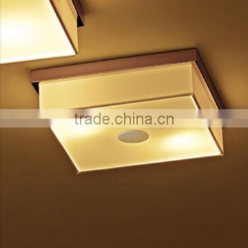 simple square glass cover E 14 ceiling light