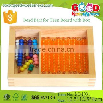 Bead Bars for Teen Board with Box Montessori Math Materials Best Educational Toys