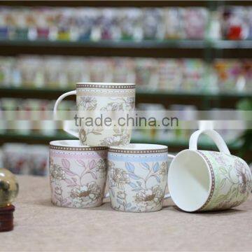 wholesale ceramic daily coffee mug custom chrysanthemum design