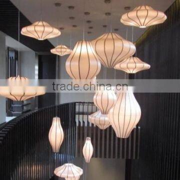 Hanging chinese fabric lantern for indoor decoration