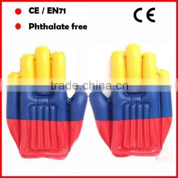 PVC inflatable cheering hand custom printing for promotional
