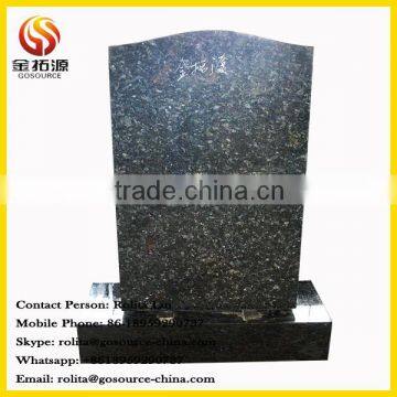 Serpentine blue pearl granite monument for sale