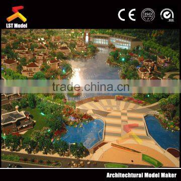 villa planning model with garden