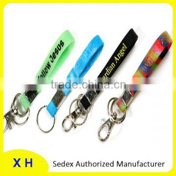 2014 Colorful Printed Silicone cheap Keychain