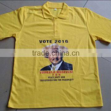 Uganda cheapest printing election campaign polo shirts wholesale china